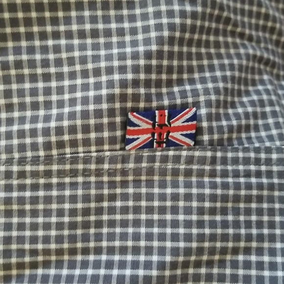 English Laundry Gray and White Plaid Shirt - Size 16 34/35 - Picture 6 of 9